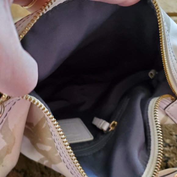 Like New Coach Satin Hobo Shoulder Bag Purse - Picture 7 of 8